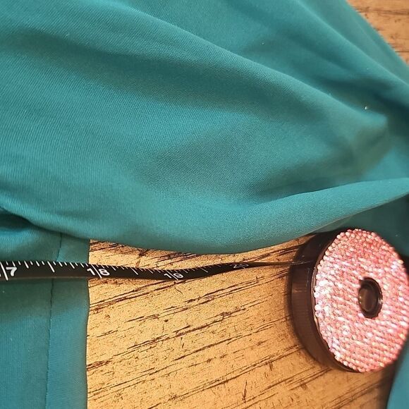 Kenneth Cole Turquoise Button Down Blouse XS - Picture 4 of 8